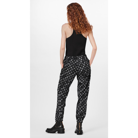Louis Vuitton Stencil Effect Black White Monogram Logo Jogging Jogger Pants 40 - Picture 10 of 12
